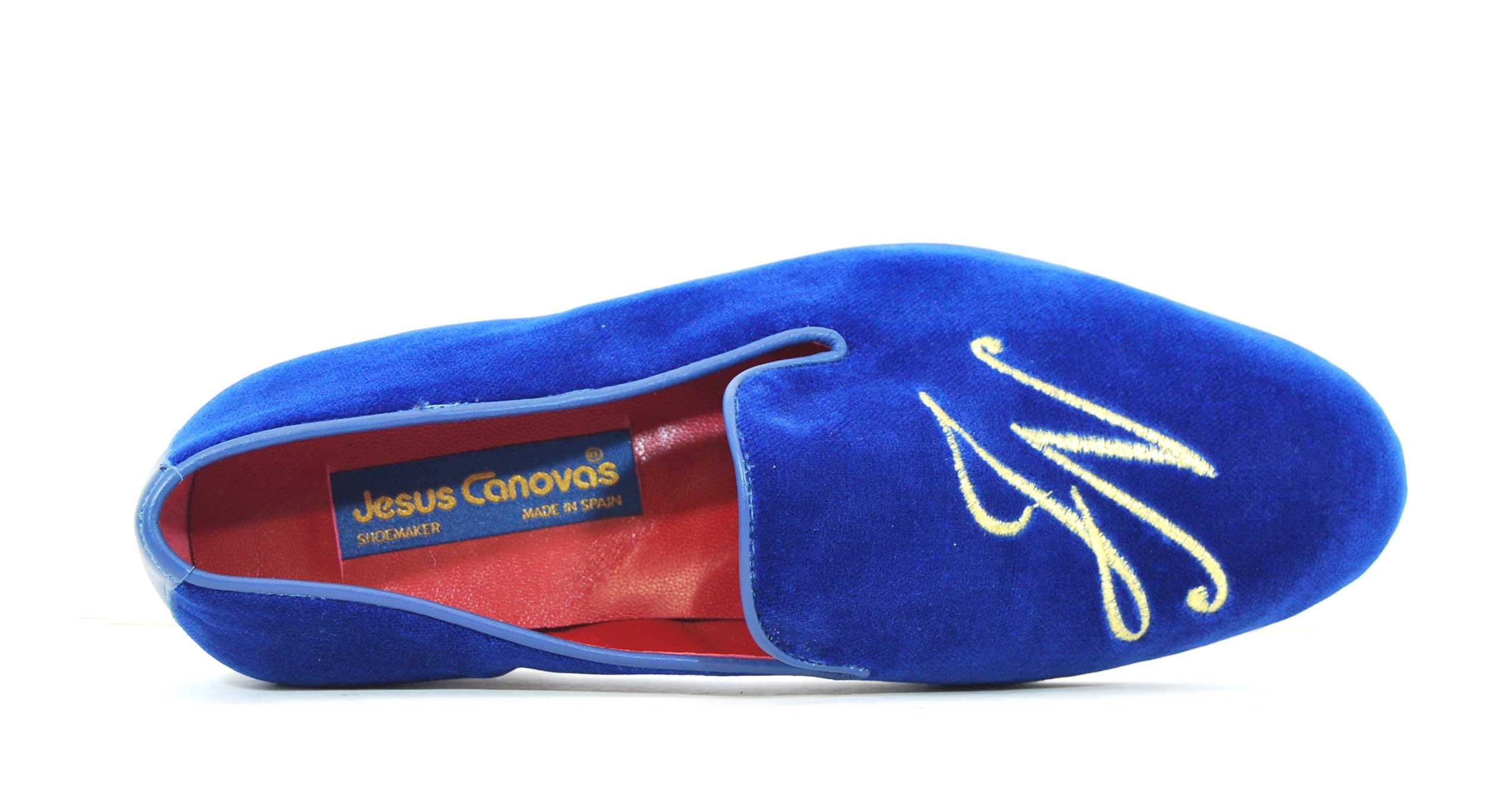 Foto 2 de VELVET SLIPPERS AZULON BORDADO 